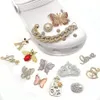 1pc Fashion Jewelry Metal Shoe Charms Accessories DIY Diamond Butterfly Crown Love Style JIBZ Croc Charms Fit Sandals Decoration