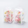 300 stks Clear PVC Box Packing Wedding/Kerstmoorcake Cake Packaging Chocolate Candy Dragee Apple Gift Event Transparant Box