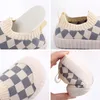 Baby andas sneakers första vandrare barn tpr hårda yttersula skor spädbarn slip-on boots barn toddler stickad lätt slitage gridding mockasiner mjuka botten 1-3 år gammal