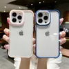 테두리가있는 색상 매트 지우기 하드 PC 충격 방지 전화 케이스 iPhone 14 13 12 Mini 11 Pro Max XS X XR 6 7 8 Plus Four Corners Case Cover