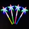 Brinquedos infantis LED GLOW Stick Wand Five Star Fairy Wand Sticks Sticks Light Up Toys Halloween Children Toy