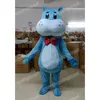 Halloween Blue Hippo Mascot Costume Top quality Cartoon Anime theme character Adults Size Christmas Carnival Birthday Party Outdoor Outfit