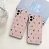 Casos de telefone de amor rosa feminino para iPhone 13 Pro máximo 12 11 x xr xs 7 8 mais capa de caixa