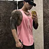 Men Tank top Gym Workout Fitness Bodybuilding sleeveless shirt Male Cotton clothing Sports Singlet vest men Undershirt 220615