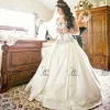 Wedding 2022 Dresses Satin Bridal Gown Crystals Beaded Ruched Pleats Sweep Train Sweetheart Neckline Custom Made Plus Size Vestidos De Novia