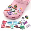 DHL Fast Air Commercio all'ingrosso Giorno di Pasqua Cute Pvc Cartoon Croc Charms Scarpa Decorazione floreale Accessori fibbia Clog Pins Bottoni di fascino Disponibile 006