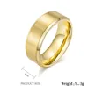 Anneaux de mariage large bague de fiançailles en acier inoxydable givré doré argenté noir rose couleur simple type géométrique pour hommes Wynn22