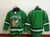 Nivip Dakota du Nord Fighting Sioux College Jerseys Hockey 7 TJ Oshie 9 Jonathan Toews 11 Zach Parise Blank Green White University Retro Stitched