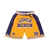 Men Lower Merion Bryant Pocket Zipper Movie Shorts Basketball Sport Wear Sweatpants Drawstring Elastic Waist MARTIN Pant LEADER ALL AMERICAN MULTICOLOR LANEY