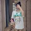 メンズTシャツデザイナーメンズタイガーTシャツ2022春と夏の潮の手紙動物プリントカップル男性のための丸いネックルーズトッププラスサイズクラシックXV4I