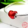 el nuevo y popular colgante de cuentas de amor romántico con esmalte de plata de ley 925 es perfecto para pulseras pandora diy regalos del día de san valentín