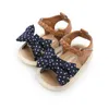Bebek bebek kız flats sandaletler yumuşak taban antislip yaz bowknot dantel bantlı beşik ayakkabılar doğdu İlk Walker 220622