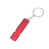 Outdoor Survival Whistle Keychains Aluminium Alloy Metal Whistles Double Pipe High Frequency Whistle Wilderness Equipment Travel Tool