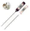 Rostfritt stål BBQ Kötttermometer Kök Digital Cooking Food Probe Hangable Electronic Barbecue Hushållstemperaturdetektorverktyg C0531G21