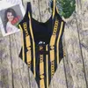 Guldkedja One Piece Baddräkt Dam Badkläder Beach Body Bikini Sexig stil Dam Baddräkter