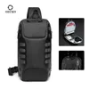 Factory sales ozuko brand leather shoulder bags are popular this year Lightweight wear-resistant men chest bag outdoor sports fitness and leisure backpacks