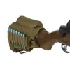 Justerbar utomhus armé ryggsäckar Taktisk rumpa Stock Rifle Cheek Rest Pouch Bullet Holder Nylon Riser Pad Ammo Cartridges Bag