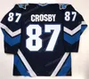 3740Customize CHL RIMOUSKI Oceanic 11 Alexis Lafreniere 23 Frederik Gauthier 67 Michael Frolik 87 Sidney Crosby Navy Blue Hockey Jersey