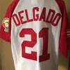 Xflsp #21 Carlos Delgado Puerto Rico WBC 2009 World Baseball Classic Jersey 100% Stitched Custom Baseball Jerseys Any Name Any Number S-XXXL