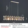 Modern Living Room Light Pendant Lamps Fixtures Luxury Crystal Bedroom Chandelier Dining Room Table Home Decor Led Cristal Rectangle Hang Lamp