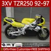 Yamaha Tzr 250 TZR250 R RR TZR-250 TZR250R 92 93 94 94 96 97 Body 117no.64 YPVS Black Yellow 3xv Tzr250-R 1992 1993 1994 1995 1996 1997 TZR250RR 92-97 차체