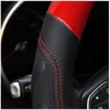 Auto -stuurwielafdekking Dynamische 3D koolstofvezel Stereo 4 Seasons Algemene auto voor 3738 cm 145 "15" Car Braid Steering Wheel J220808
