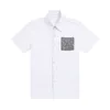 Camicetta di design di alta qualità Camicie da uomo Camisas De Hombre Moda geometrica Stampa di lettere Camicie casual da uomo Manica corta Turn 2356