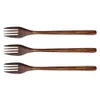 5PIC / SET Wooden Forks 5 stycken Miljövänlig kinesisk trä sallad middag gaffel porslin Väskor för barn Vuxen inget rep