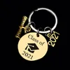 Keychains rostfritt stål Klass 2022 Graduation Keychain Souvenir Keyring Jewelry Gift Keychains Fier22