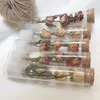 Decoratie Mini Wishing Bottle Glass Test Tube Gedroogde bloem Rose Gypsophila Creatief geschenk Handgeleide geschenkdoos met boeket