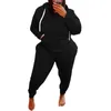 Dames plus size tracksuits zz dames kleding 2 -delige pakken volle mouw hoodie hoodie sportieve jogger zweet outfit drop groothandelwomen's