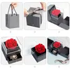 Dekorative Blumenkränze Design Mode Damen Einfache Blumenkante Rose Ring Box Ehe Schmuck Geschenk für ValentinstagDekorativ