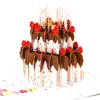 Three-dimensional birthday card Korean creative 3D cake handwriting small card diy children's handmade
