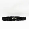 TopSelling Famous brand women's girdle Classic luxury ladies belt Rubber band elastic belts diamond letter buckle Black Fashion waistband