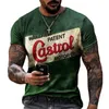 Summer Castrol retro 3D nadruk męski Tshirt street modny oneck krótki rękaw Ponagimailne tshirty luźne topy tee men unTATING 220607