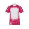 USA Warehouse Wholesale Sublimation Bleached Shirts Heat Transfer Blank Bleach Shirt Bleached Polyester T-shirts US Men Women Party Supplies