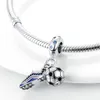 925 Argent Charme Perle Fit Pandora Charms Bracelet Adolescent Vie Trancheuse Casquette Baseball Football Jeux charmes ciondoli DIY Perles Fines Bijoux