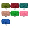 Fascia per capelli Waffle Bowknot Fascia per capelli Ragazze Solid Plain Candy Hairband Accessori per capelli per bambini Nylon Head Flower Boutique Elastic Turban Headwrap BB8055