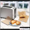 Diğer Bakeware Mutfak Yemek Bar Ev Bahçesi Izgara Peynir Sandviçleri Yeniden Kullanılabilir Yapışmaz Tişörtlü Torbalar Bake Ekmek Çantası Tost Mikrodalga Hea