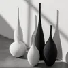 Jingdezhen Nowoczesne minimalistyczne ręcznie robione sztuka zen wazon ozdoby ceramiczne ozdoby salonowe Dekoracja domu 210409