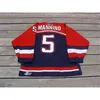 C26 NIK1パーソナライズされたOhl Saginaw Spirit Jersey 5 Mannino 23 Edgar Mensレディースキッズステッチアイスホッケージャージーカスタム任意の名前No.Goalit Cut Jerseys