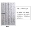 Plast PVC 3D Vattentät duschgardin Transparent Vitt klart badrum Anti mögel genomskinlig badgardin med 12 st krokar 220517
