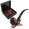 DHL new flip top gift box with ebony pipe set meal and all series of 18 pieces of accessories direct selling