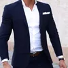 남자 양복 블레이저 클래식 슬림 핏 남자 신랑 웨딩 파티 턱시도 2 피스 재킷 바지 세트 공식적인 전문 비즈니스 블레이저 의상 h