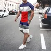 Ice Silk Men Tracksuit Comfortabele en coole T-shirt shorts Outfits Sets Fashion Man Clothing