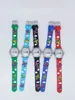 Nuovo cartone animato Orologi graziosi Bambini Calcio Delfino Farfalla Dinosauro Frutta Stile animale Orologio Studenti Ragazze Quarzo 3D Silicone Lumious Pointer Watch Clcok