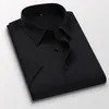 Camisas de vestir para hombres Casual Manga corta Moda Blanco Negro Azul Rojo Rosa Tendencia delgada Ropa formal de negocios Ropa masculina 220330