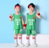 2022 Wholesale retail Chinese elements basketball KID jersey super star custom baby clothing fashion outdoor sports Breathable Summer wear for big children