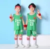 2022 Varejo por atacado Elementos chineses elementos de basquete Jersey Super Star Roupas de bebê personalizadas Moda de esportes ao ar livre Desgaste de verão respirável para crianças grandes