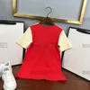 Summer Girls Designer Sportsdresses Soft Dress Girls Cotton Highend spódnice sukienki moda marka kwiat druku